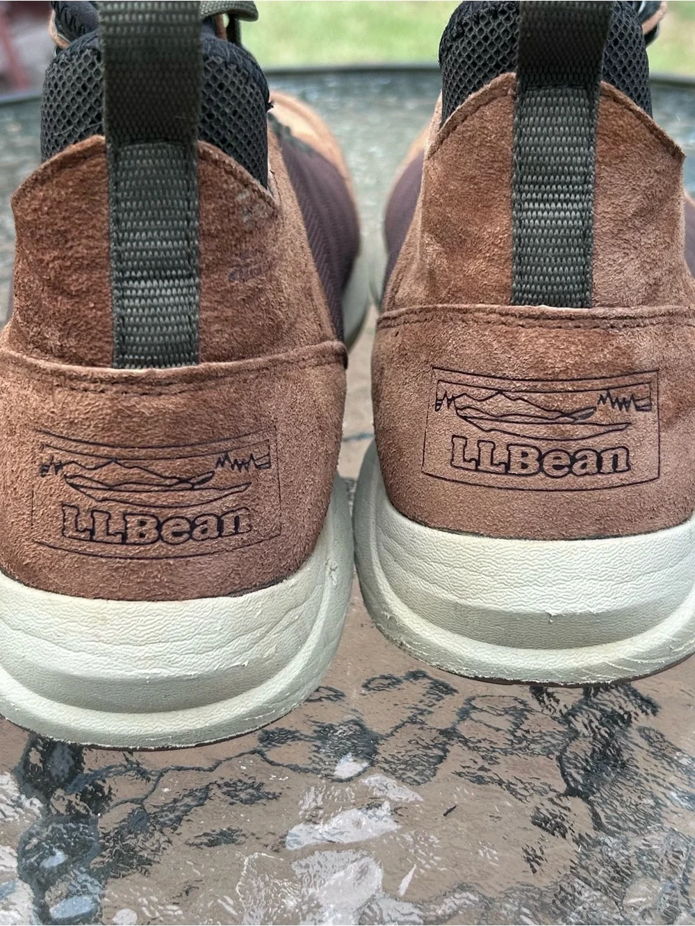 LL Bean Men’s Size 10.5 Vista Hiker Mid Boots Brown Suede Leather & Mesh